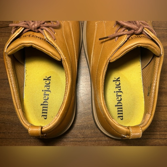 Amberjack Shoes Mens Size 9.5 The Original Oxford Dress Brown Leather - Picture 6 of 8